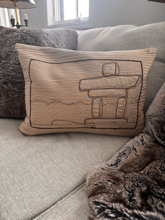 Inukshuk Pillow 15 x 20 inches