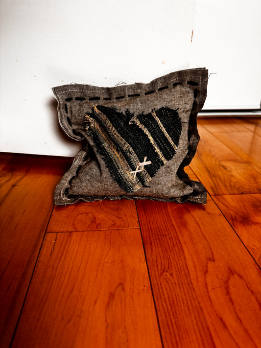 Blue heart doorstop pillow #4