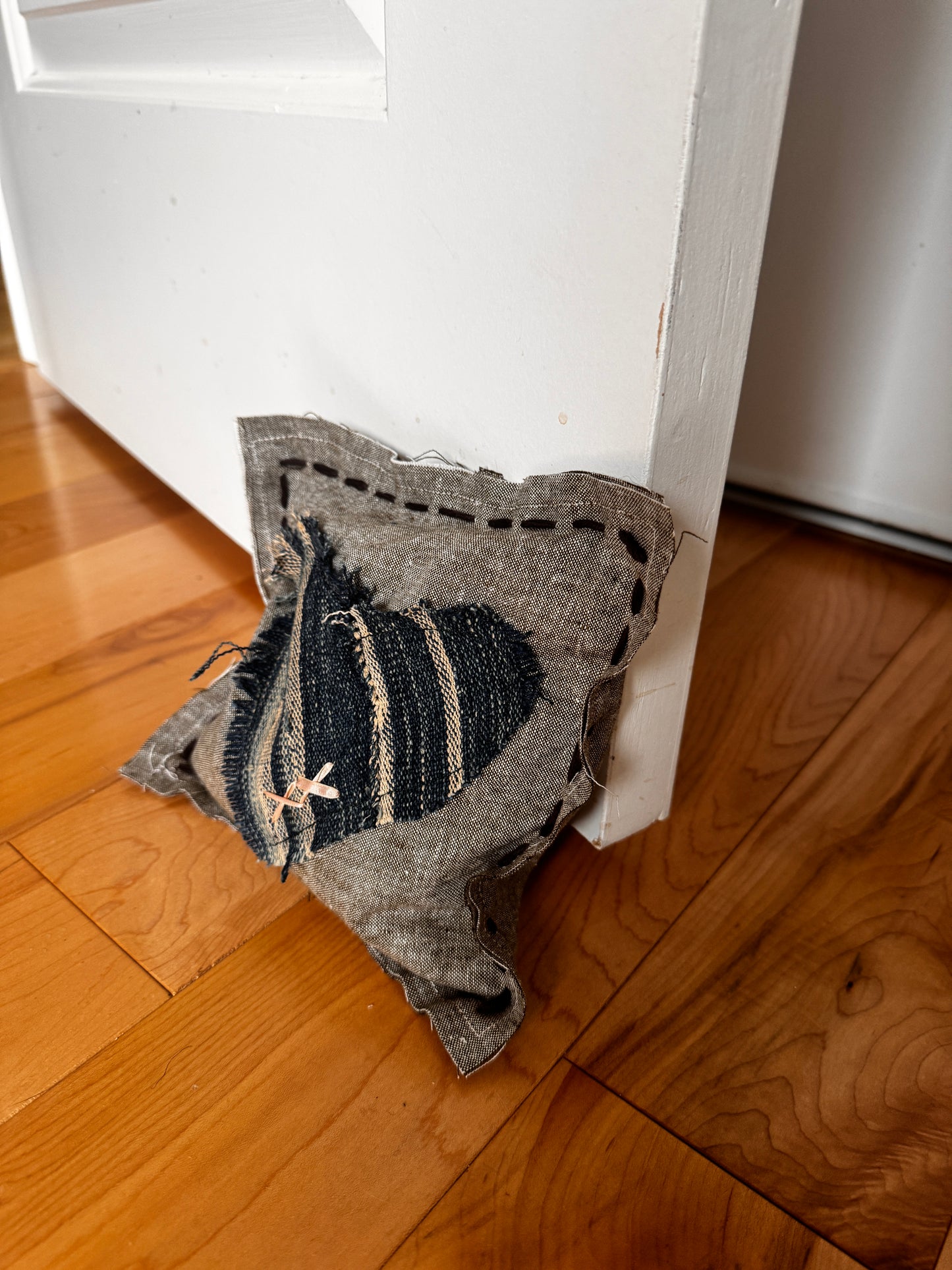 Blue heart doorstop pillow #4