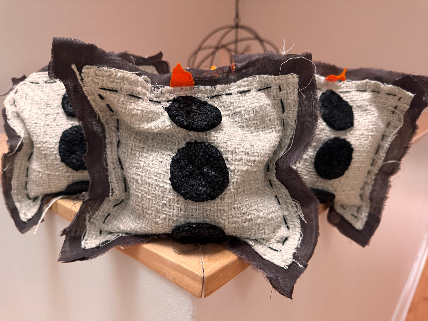 Minimalist Christmas Snowman Doorstop Pillow