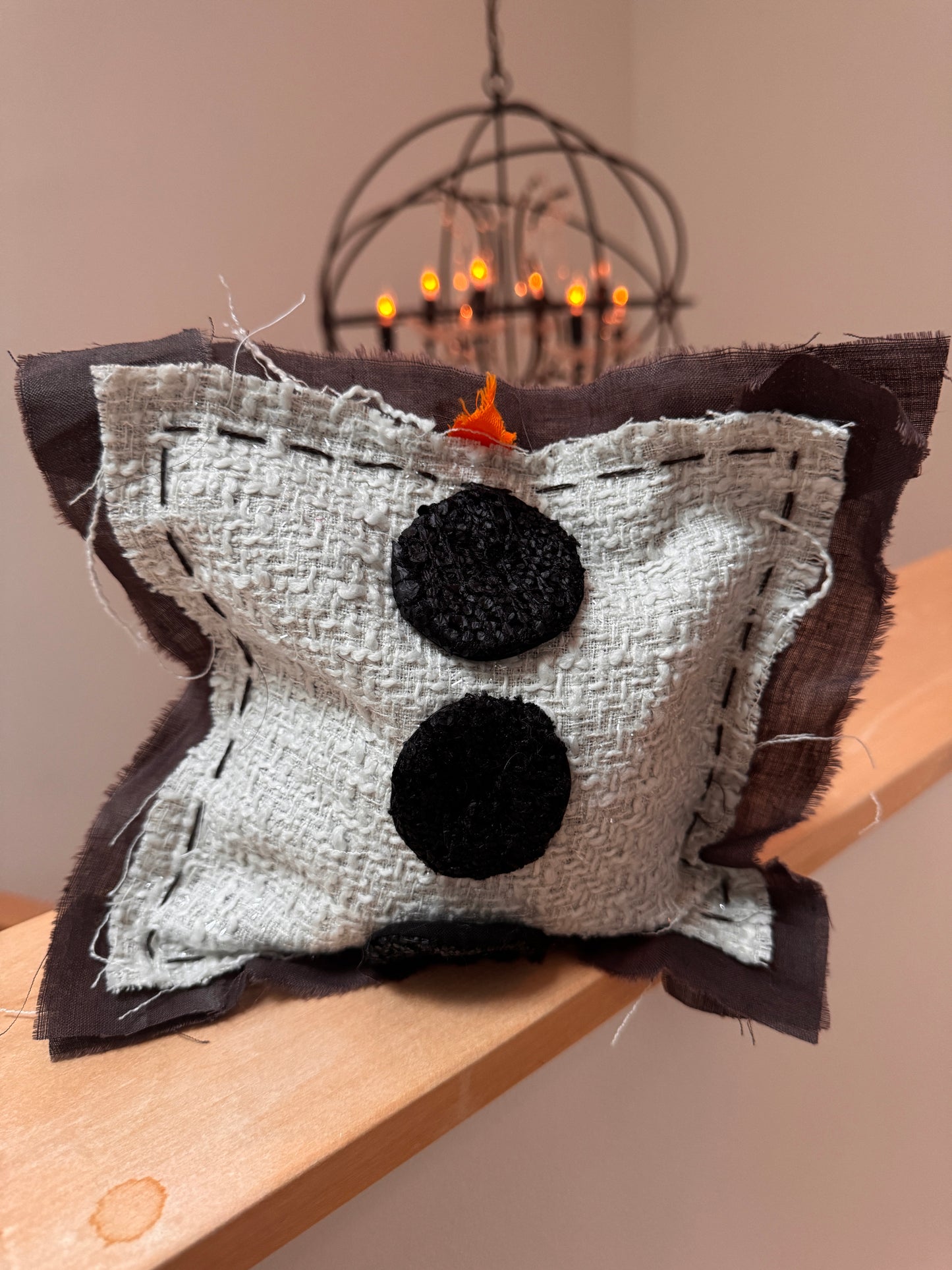 Minimalist Christmas Snowman Doorstop Pillow