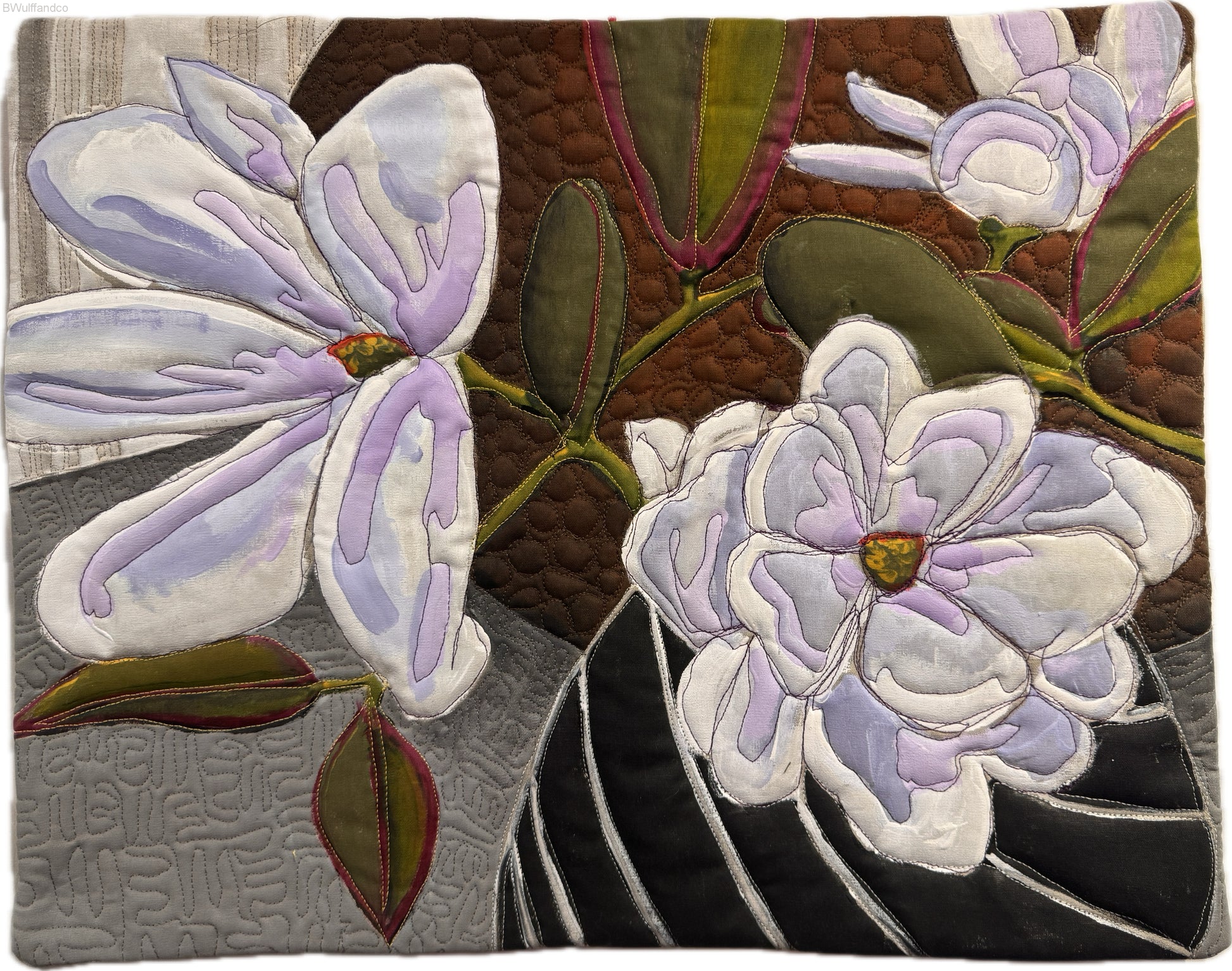 Magnolia - art quilt for sale 