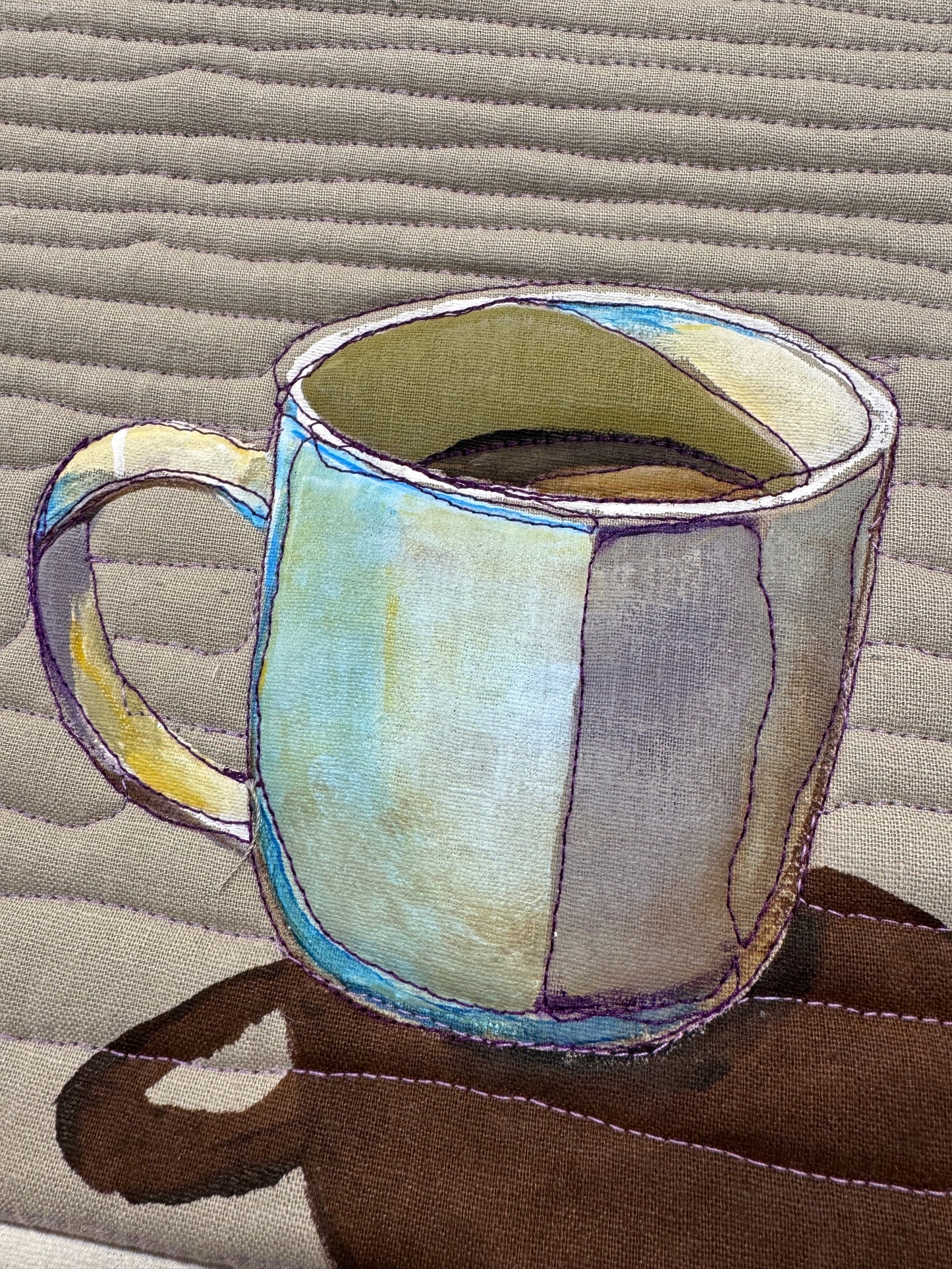 Morning coffee - quilt art