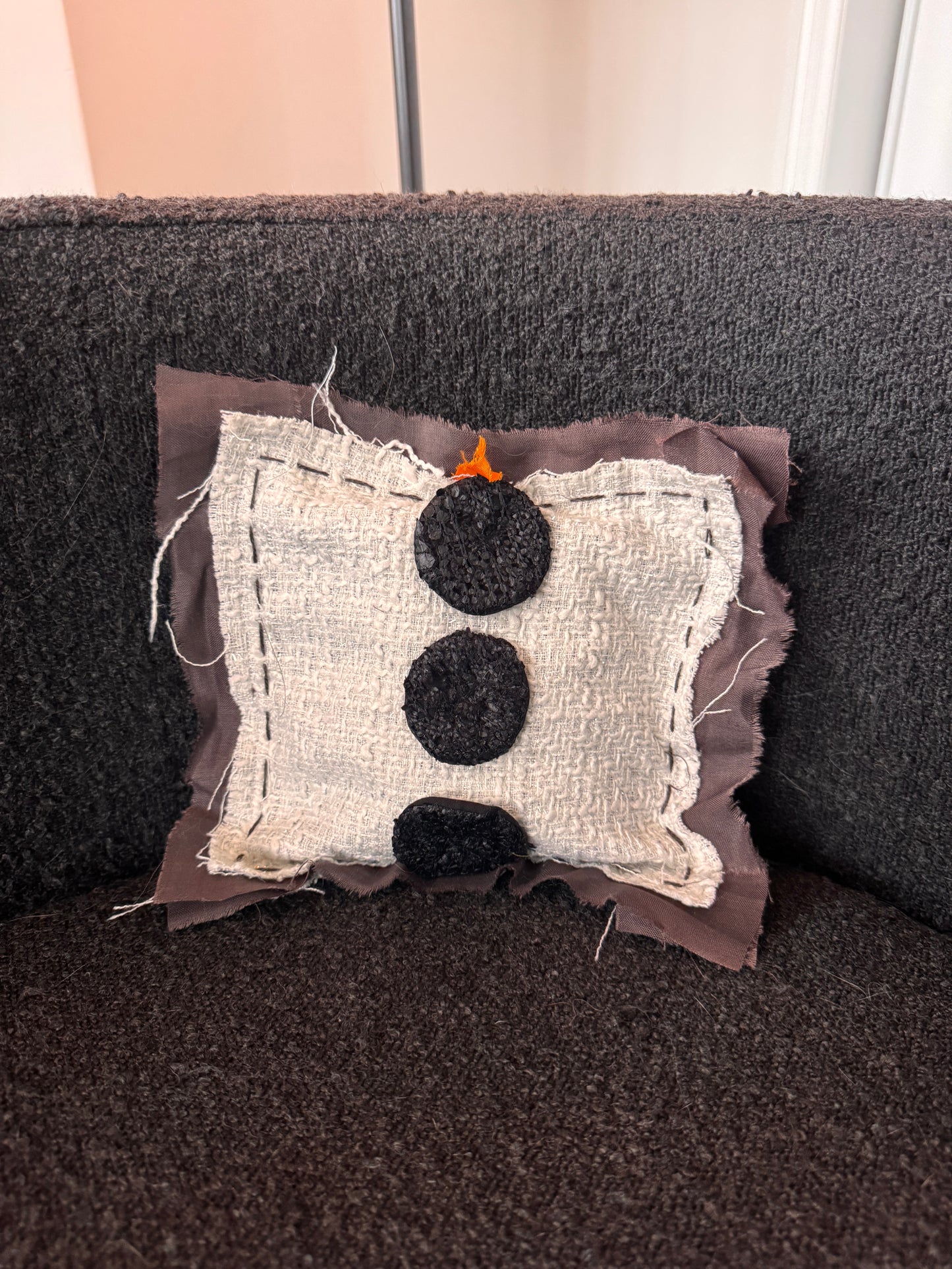 Minimalist Christmas Snowman Doorstop Pillow