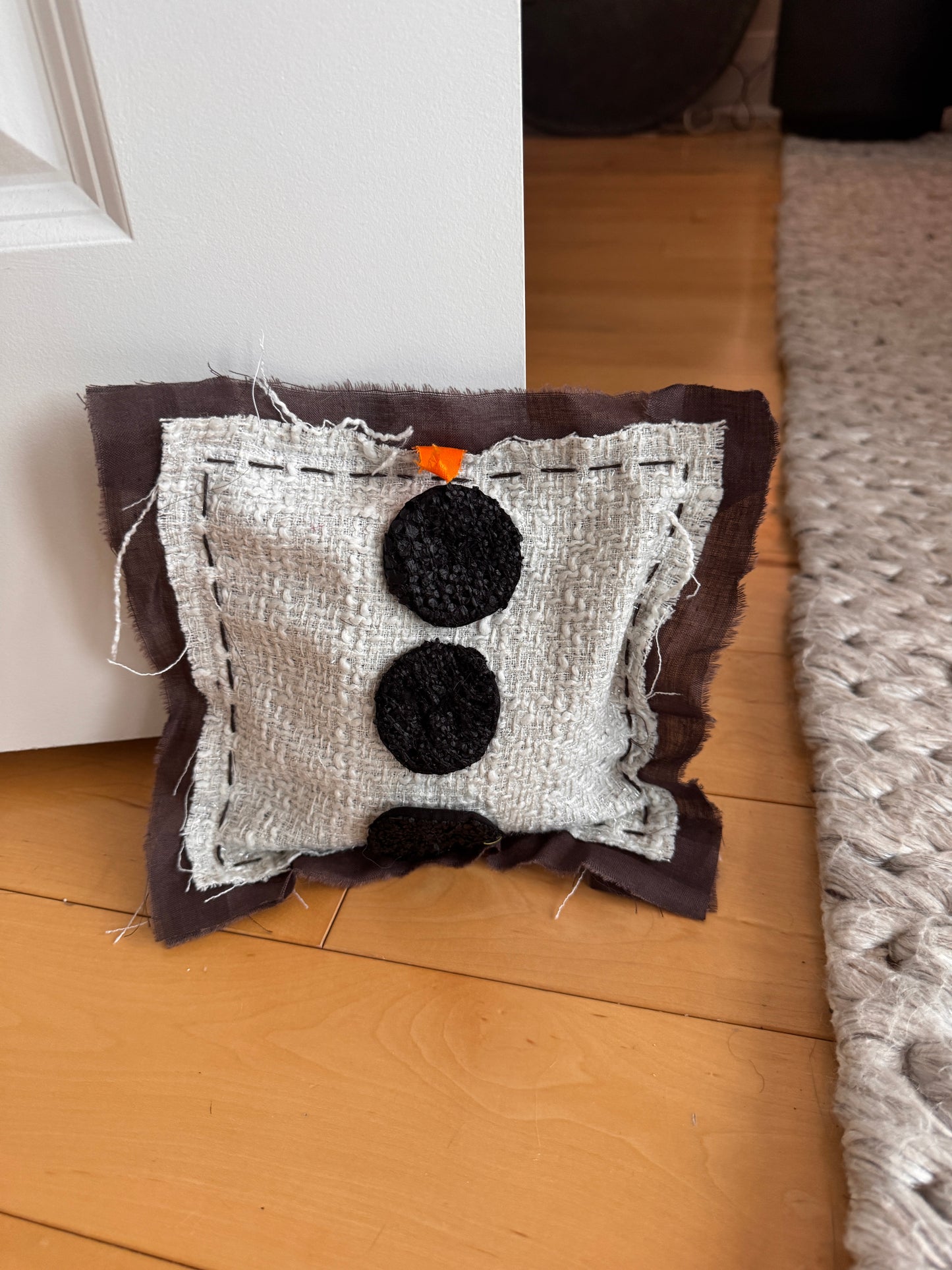 Minimalist Christmas Snowman Doorstop Pillow