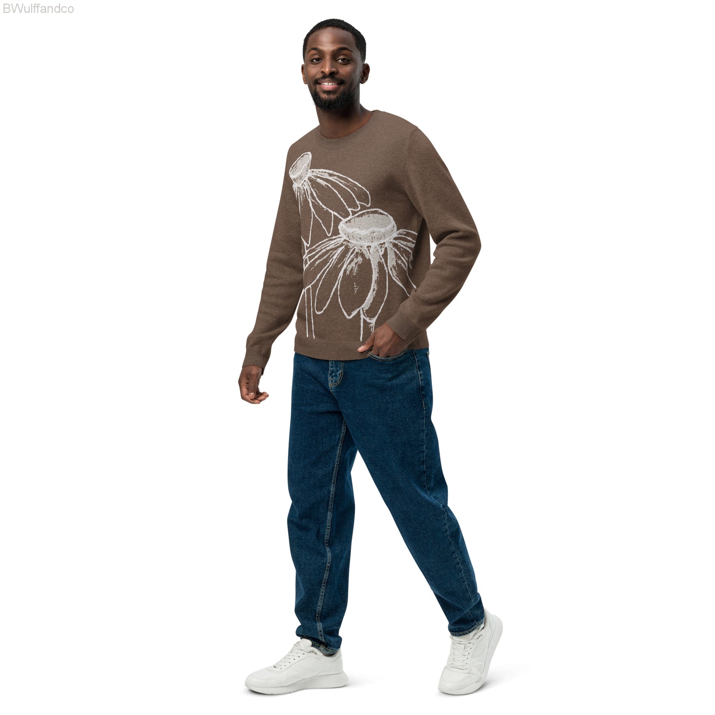 Knitted Crew Neck Sweater - Medicine